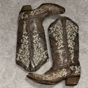 Corral Brown Heeled Boots
